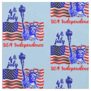 4th July USA Independence with Flag & Liberty Fabric
