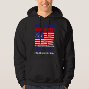 4th July Veteran Daughter Raised By A Hero Memoria Hoodie