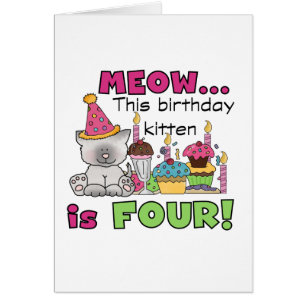 4th Kitten Birthday T-shirts and Gifts