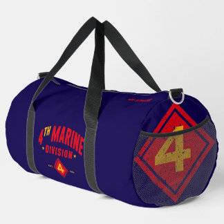 4th Marine Division "Fighting Fourth" Blue Custom Duffle Bag