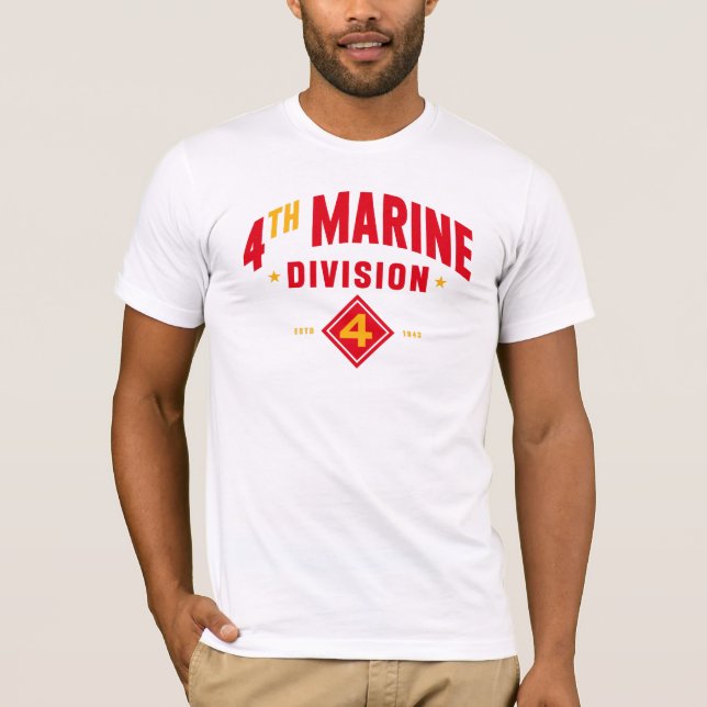 4th Marine Division "Fighting Fourth" T-Shirt (Front)