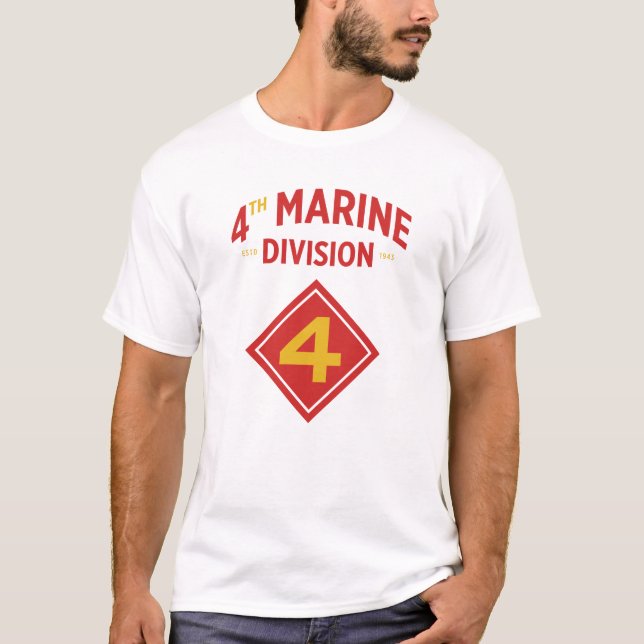 4th Marine Division United States Military T-Shirt (Front)