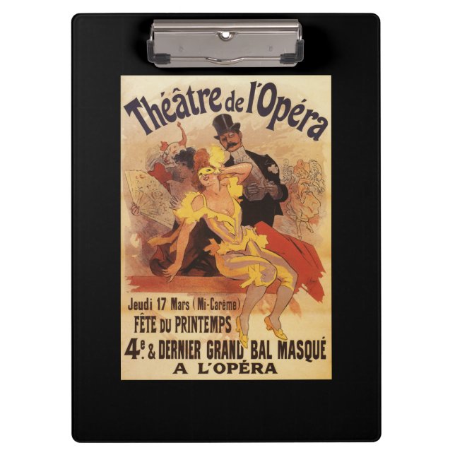 4th Masked Ball at Theatre de l'Opera Clipboard (Front)