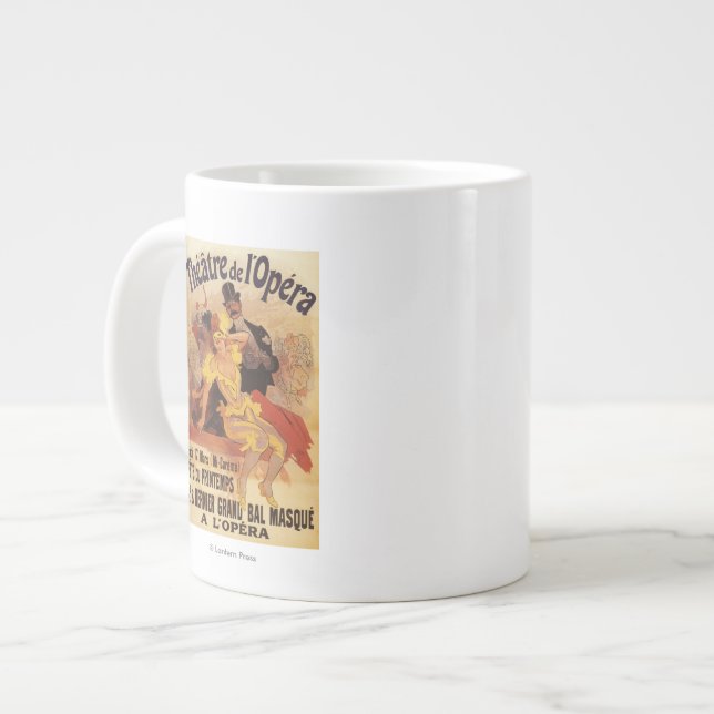 4th Masked Ball at Theatre de l'Opera Large Coffee Mug (Front Left)