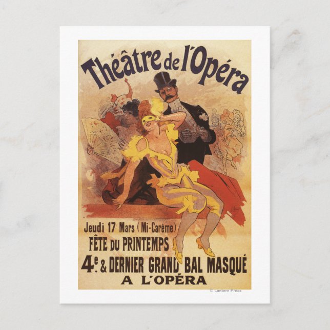 4th Masked Ball at Theatre de l'Opera Postcard (Front)
