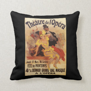 4th Masked Ball at Theatre de l'Opera Throw Pillow