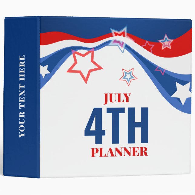 4th of juke planner Abstract US flag Binder (Front/Spine)