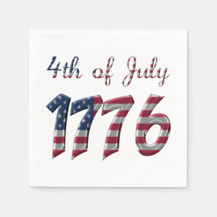 4th of July 1776 Declaration of Independence USA Napkin