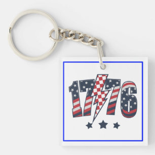 4th of July 1776 Keychain