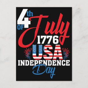 4th of july 1776 usa independence day T-Shirt Holiday Postcard