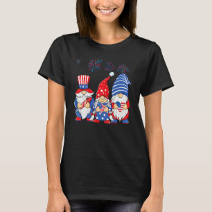 4th Of July 2022 Patriotic Gnomes American Usa 3 T-Shirt