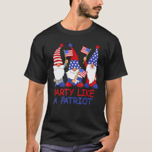 4th Of July 2022 Patriotic Three Gnomes American T-Shirt