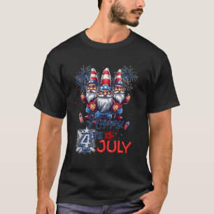 4Th Of July 2023 Patriotic Gnomes American Usa T-Shirt