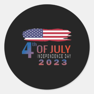 4th Of July 2023 Shirt Independence Day Patriotic Classic Round Sticker