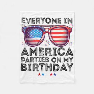 4th Of July 2025 Everyone In America Parties On My Fleece Blanket