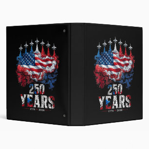 4th of July 250 Years Anniversary USA Flag 1776-20 Binder