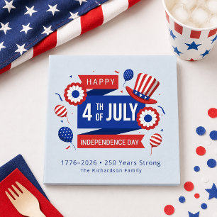 4th of July 250th Anniversary Family Napkin