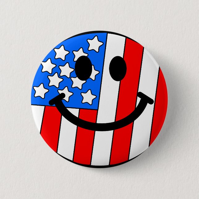 4th of July 2 Inch Round Button (Front)