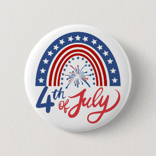 4th of July 2 Inch Round Button