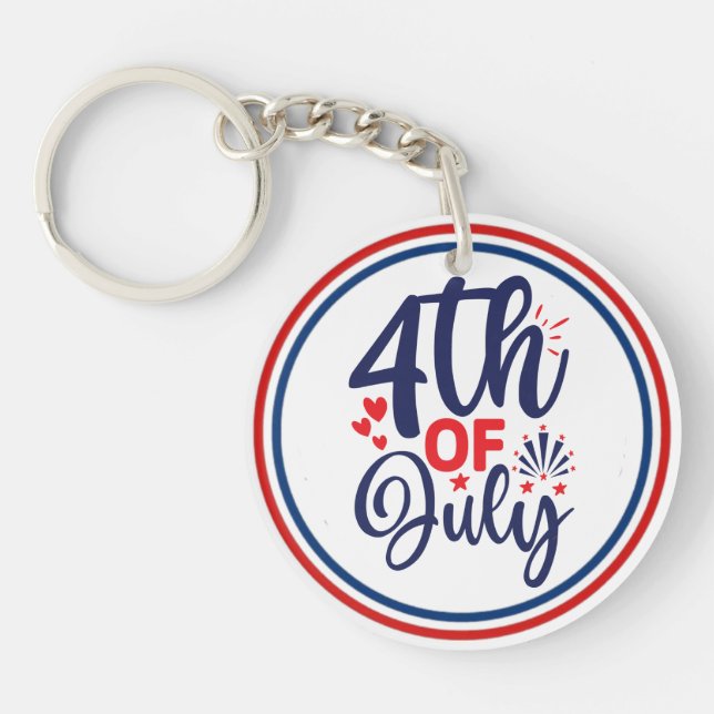 4th of July-68826 Keychain (Front)