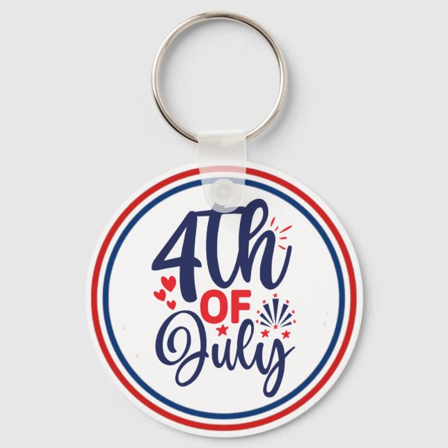 4th of July-68826 Keychain (Front)