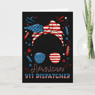 4th Of July 911 Dispatcher American Flag 911 Opera Card