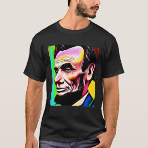 4th of July Abraham Lincoln Art Painting T-Shirt