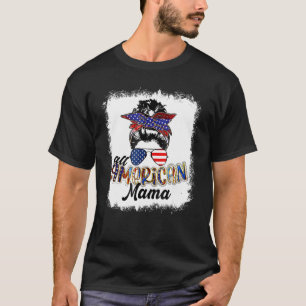 4th of July All American Mama Bleached Tees Messy 