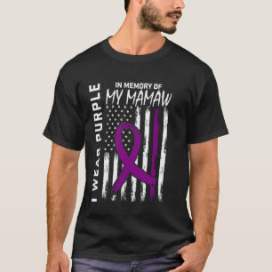 4th of July Alzheimers Awareness Mamaw American US T-Shirt