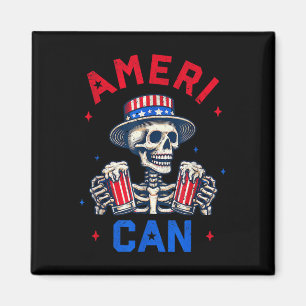 4th Of July Ameri Can Beer Drinking Party Independ Magnet