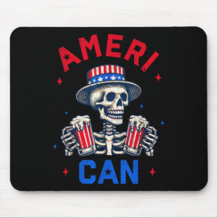 4th Of July Ameri Can Beer Drinking Party Independ Mouse Pad