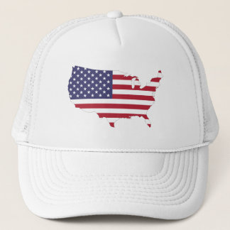 4th of July America Shaped Trucker Hat