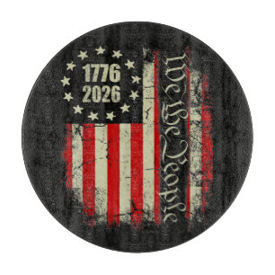 4th of July America US Flag Patriotic Cutting Board