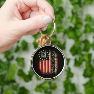 4th of July America US Flag Patriotic  Keychain