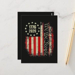4th of July America US Flag Patriotic Postcard