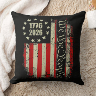 4th of July America US Flag Patriotic Throw Pillow