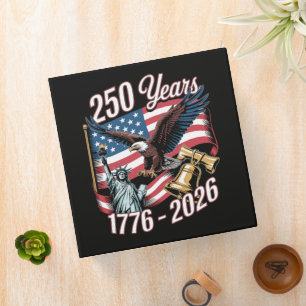 4th of July America US Patriotic Eagle Binder