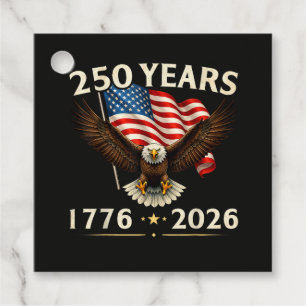4th of July America US Patriotic Eagle Favour Tags