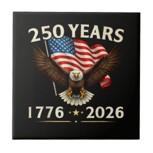 4th of July America US Patriotic Eagle Tile
