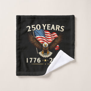 4th of July America US Patriotic Eagle Wash Cloth