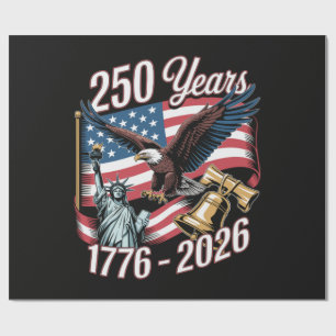 4th of July America US Patriotic Eagle Wrapping Paper