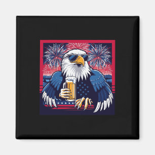 4th Of July American Bald Eagle Magnet