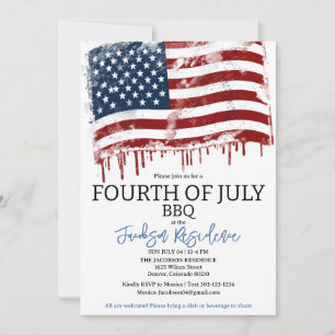 4th of July American BBQ Invitation