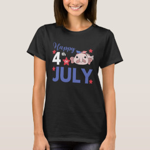 4th Of July American Blobfish For Kids Cute Usa Bl T-Shirt