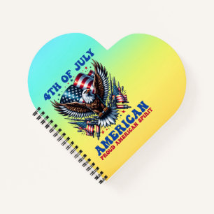 4th Of July American Eagle Sublimation-61001 Notebook