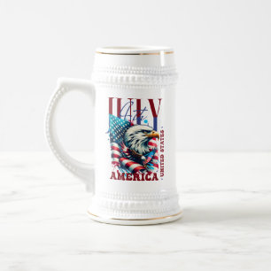 4th of July American Eagle Sublimation-61904 Beer Stein
