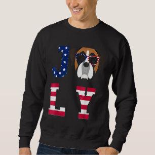 4th Of July American Flag Boxer Dog Sweatshirt