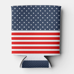 4th of july american flag can cooler