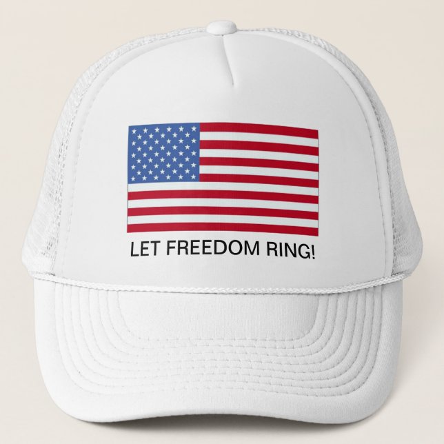 4th of July American Flag Freedom Hat (Front)
