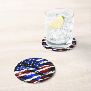 4th of July "American Flag" Paper Coaster